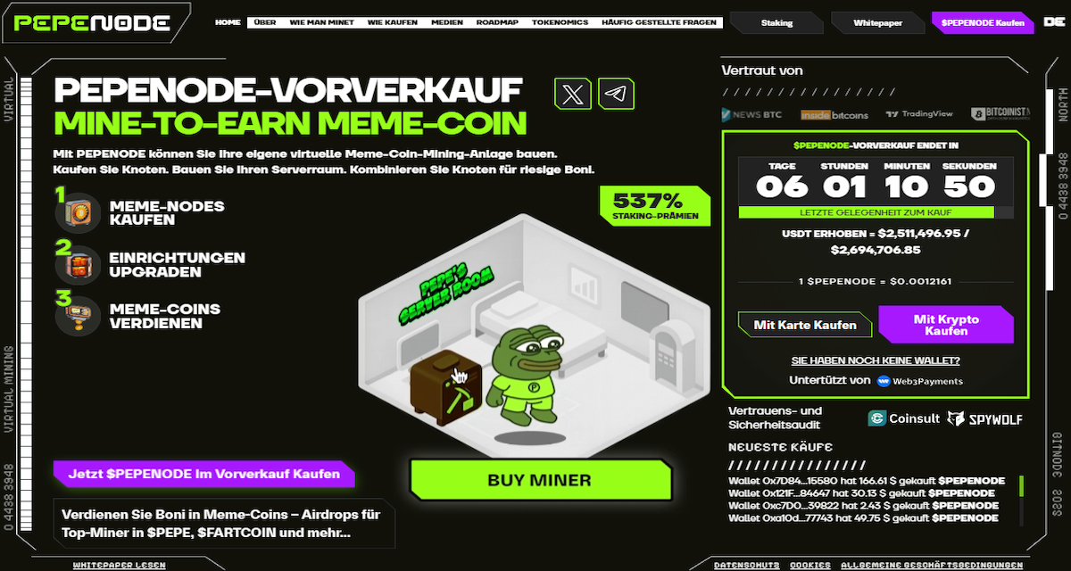 Pepenode ($PEPENODE): Warum neue Token von Unsicherheit profitieren