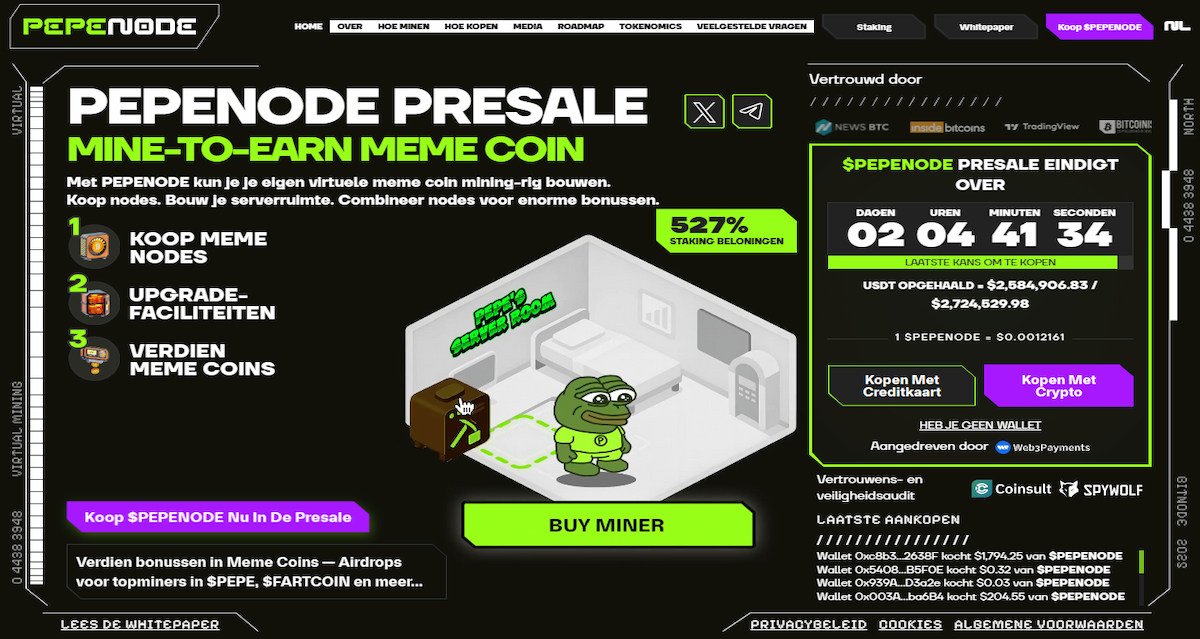 Pepenode presale als alternatief voor vroege instap