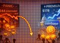 Bitcoin Flips To A Premium On Coinbase As US Institutions Absorb Global Retail Panic – Details