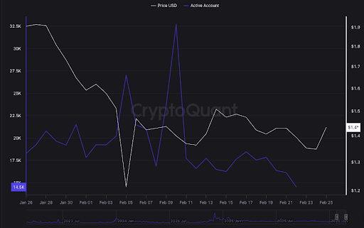XRP Active addresses