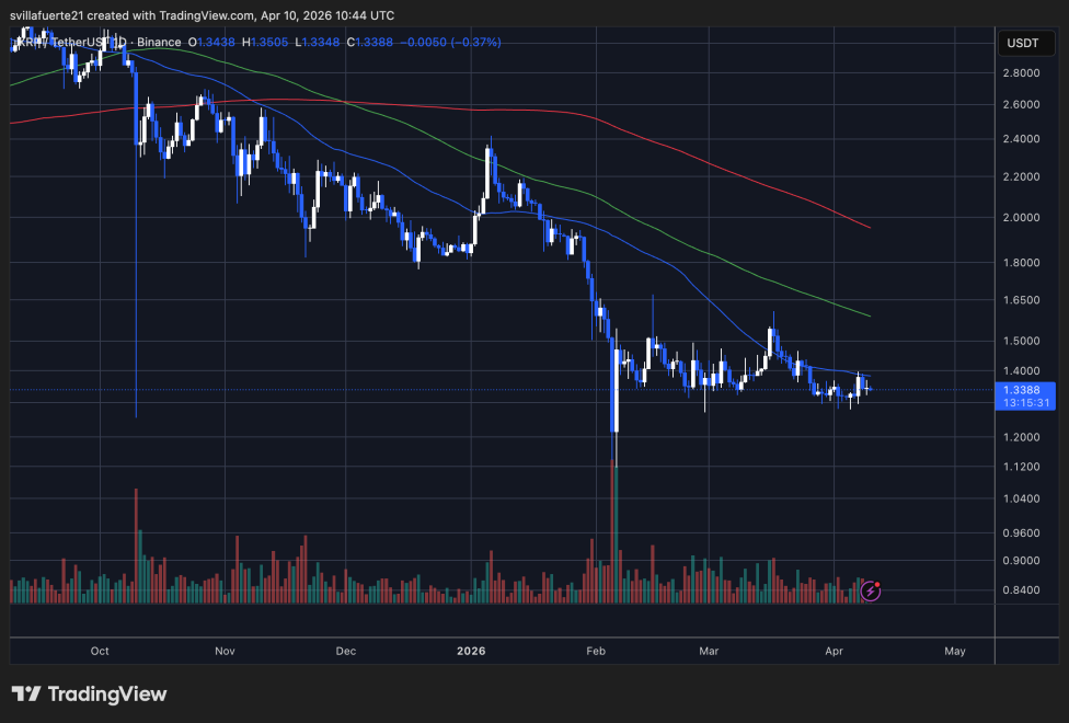 XRP consolidates below key level | Source: XRPUSDT chart on TradingView